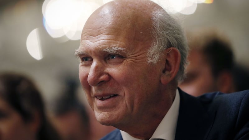 Newly-elected Liberal Democrat leader Vince Cable during a press conference to announce his leadership, in London, Britain. Photograph: Adrian Dennis/AFP/Getty Images
