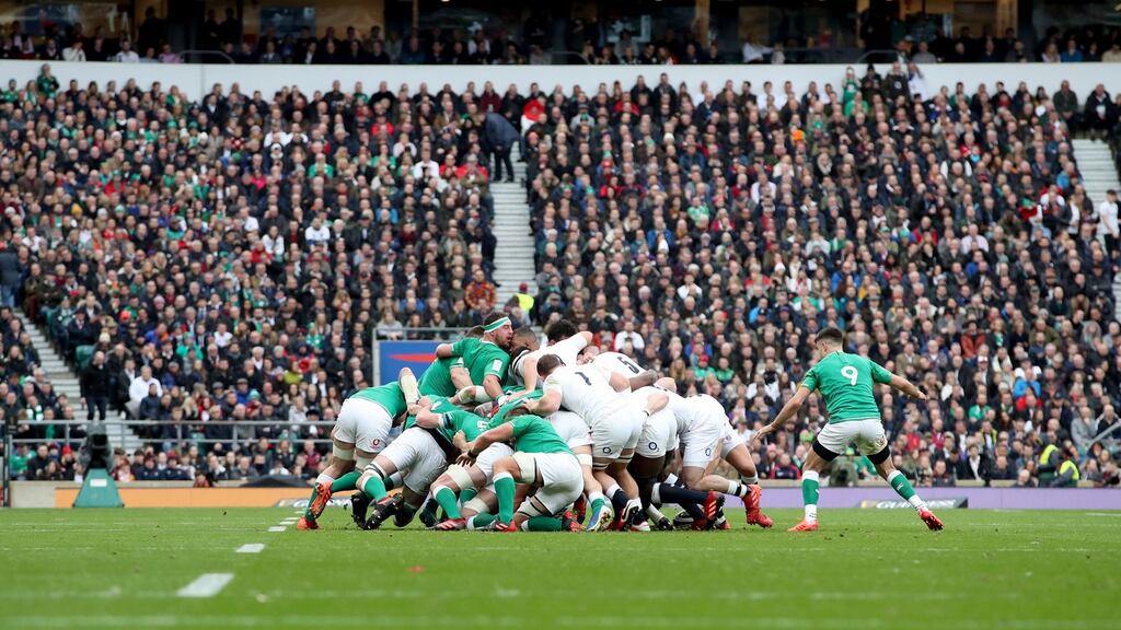 Strong sanctions – including cards – change behaviour, chat does not. That was very clear in England v Ireland, the scrums were a mess. Photograph: Dan Sheridan/Inpho