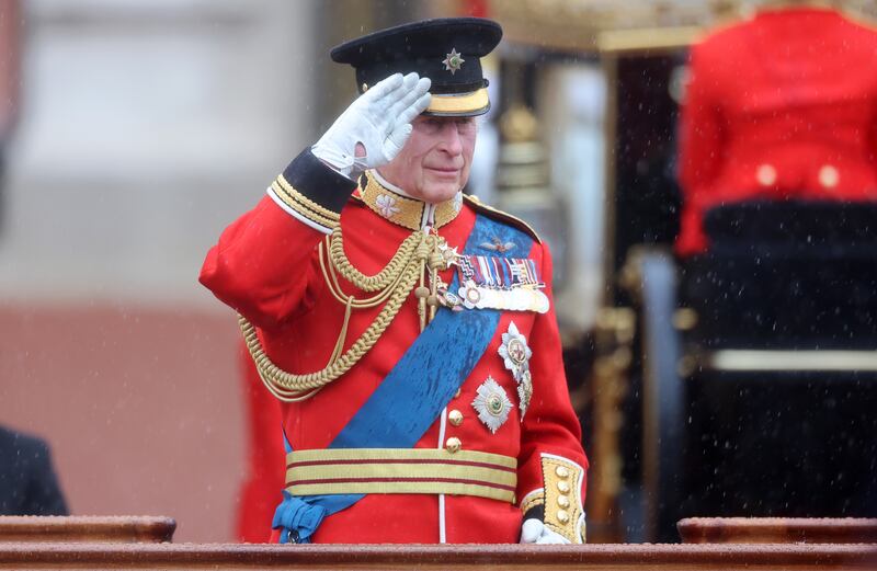 King Charles during Trooping the Colour at Buckingham Palace. Photograph: Chris Jackson/Getty Images