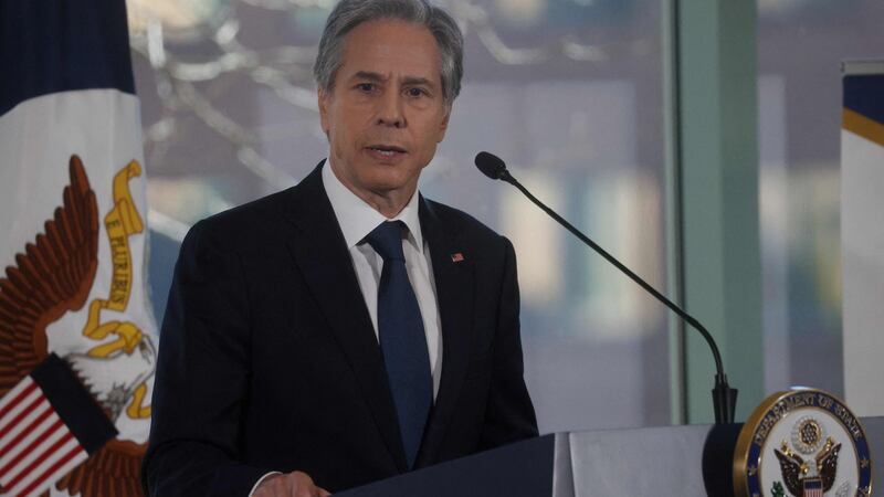 Antony Blinken’s comments come after US president Joe Biden said on Saturday that Russian president Vladimir Putin ‘cannot remain in power’. Photograph: Leah Millis/Pool/AFP via Getty Images