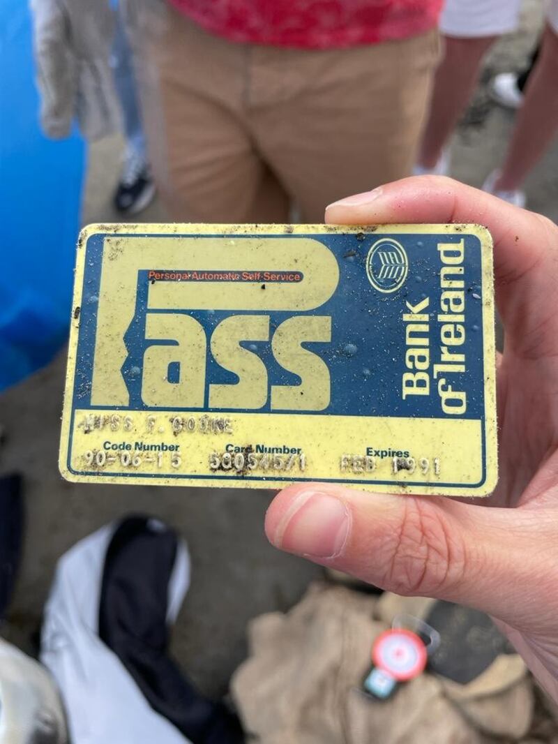 A Pass card expiring in 1991 found on one beach clean