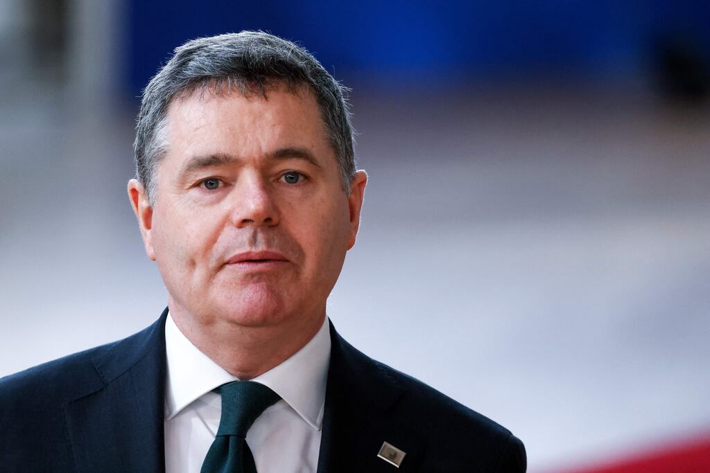 Minister for Public Expenditure Paschal Donohoe attended the Budgetary Oversight Committee on Wednesday. Photograph: Ludovic Marin/AFP via Getty Images