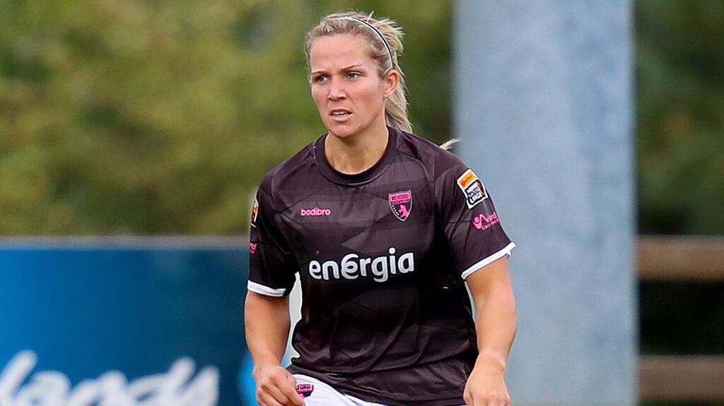 Katrina Parrock: “To get to play in another great stadium will be a real thrill. I can’t wait to get out there.” Photograph: Oisin Keniry/Inpho