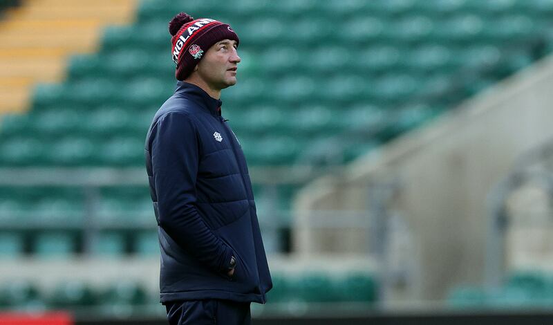 Steve Borthwick looks on during the England captain's run at Twickenham Stadium in London, England. Photograph: David Rogers/Getty Images
