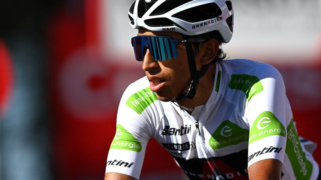 Egan Arley Bernal Gomez of Colombia and Team INEOS Grenadiers after the 76th Tour of Spain 2021, stage 20 in September 2021. Photograph: Stuart Franklin/Getty Images