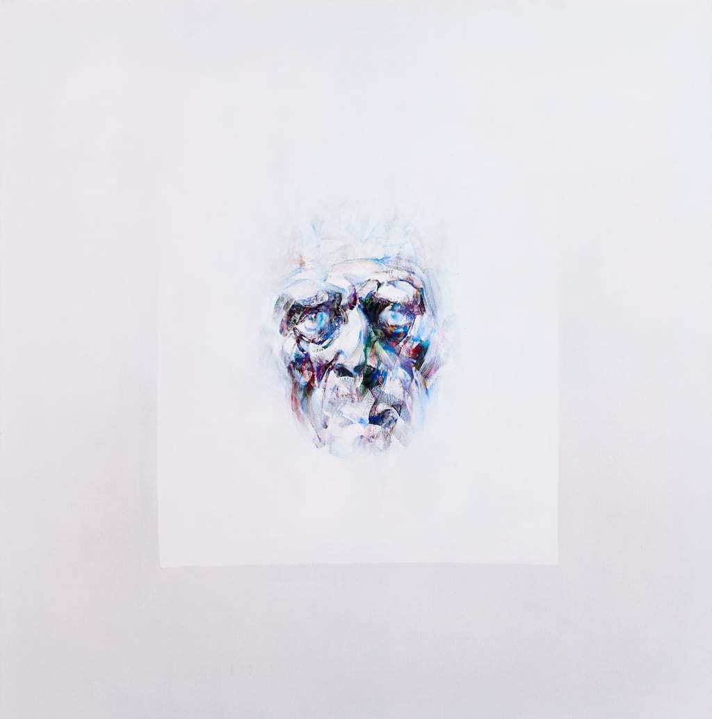 Louis le Brocquy’s Image of Samuel Beckett, 1980 (€100,000-€150,000), from his famous series of ‘Portrait Heads’ of literary figures