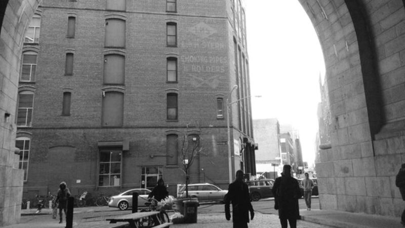 The second Twin Space structure will be located under an arch of the Manhattan Bridge in Brooklyn, New York.