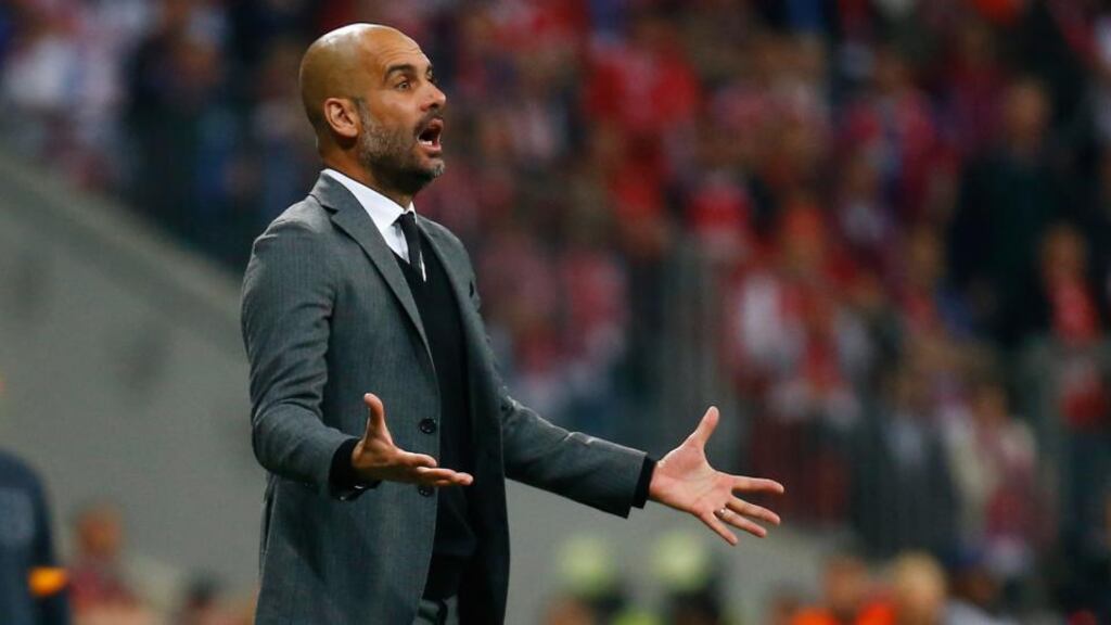 Bayern Munich believe head coach Pep Guardiola will stay with the German club beyond his current contract. Photograph: Reuters.