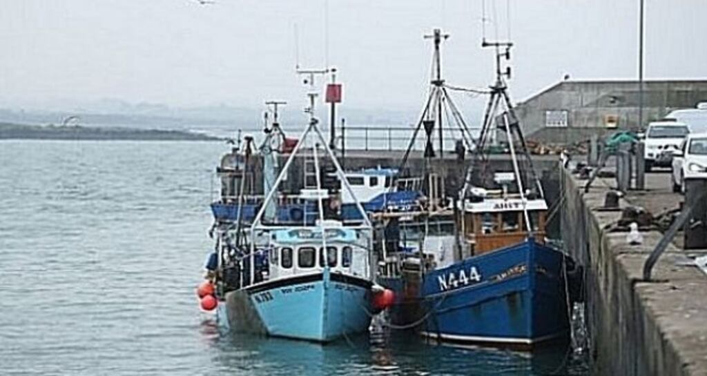 A file image of two Northern fishing boats seized by the Naval Service for fishing in an exclusion zone off the State’s coast. File photograph: Niall Carson/PA