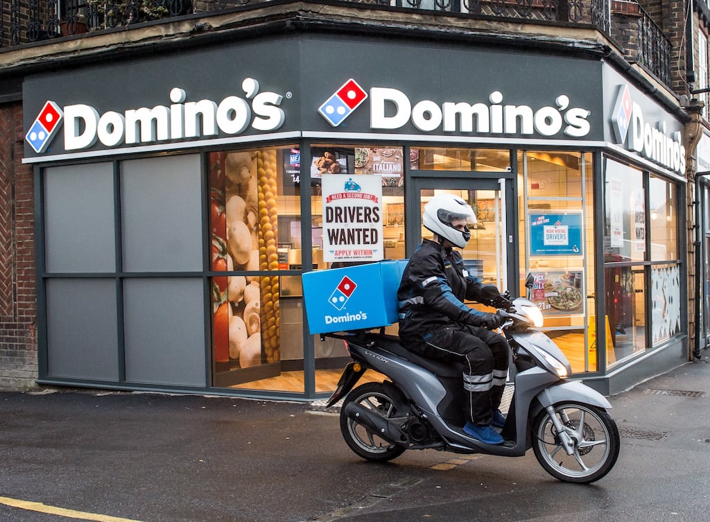 The courts ruled that Domino's delivery riders should be classed as employees. Photograph: Domino's/PA Wire