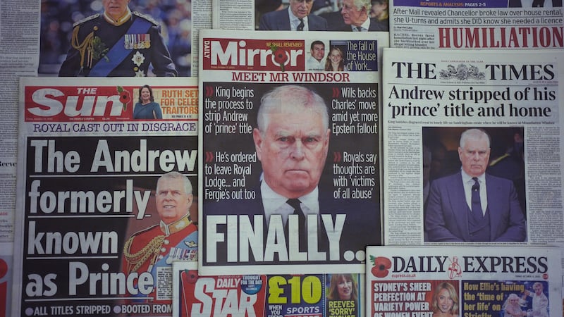 UK politicians welcome decision by King Charles to strip Andrew of titles