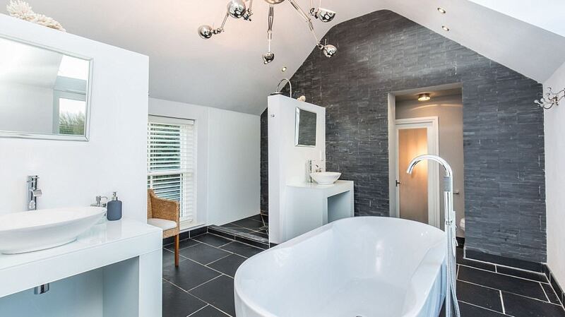 The bathroom of Linda Barker’s Yorkshire home : the house is now for sale.