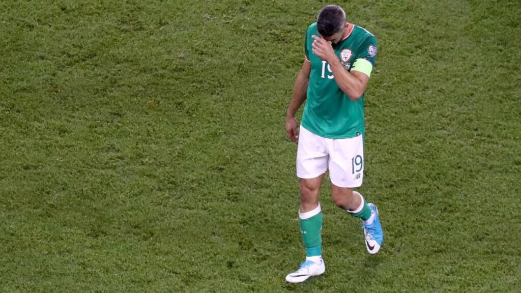 Jon Walters believes Ireland can still make it to the World Cup despite losing to Serbia. Photograph: Tommy Dickson/Inpho