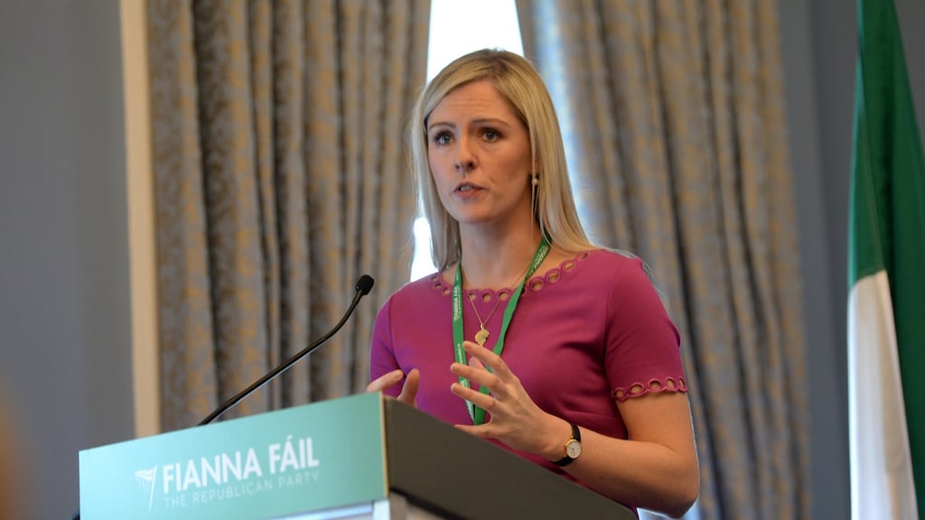 Fianna Fáil TD Lisa Chambers: “Are you still writing out to people on the backlog to come in because you haven’t cross-checked who they are?” Photograph: Dara Mac Donaill