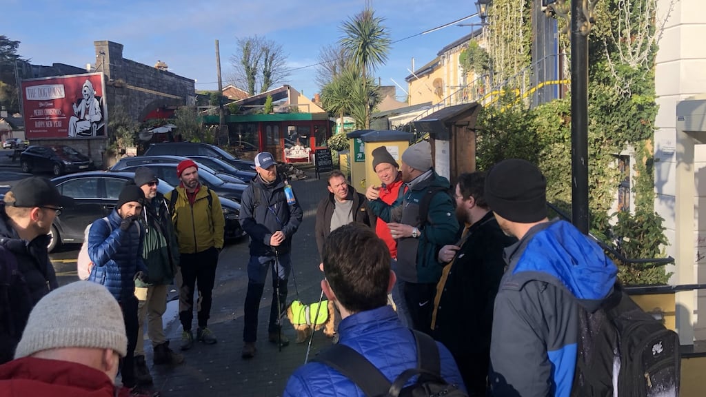 Members of the Dublin Boys Club, which meets once a month to practise real talk