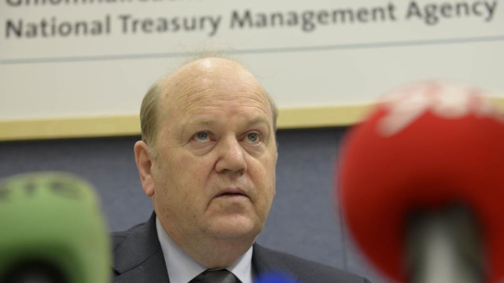 Michael Noonan at the NTMA in Treasury Buildings: Is there a case for the NTMA to borrow more than its 2015 annual target of €12 billion to €15 billion and refinance existing debt as aggressively as possible?