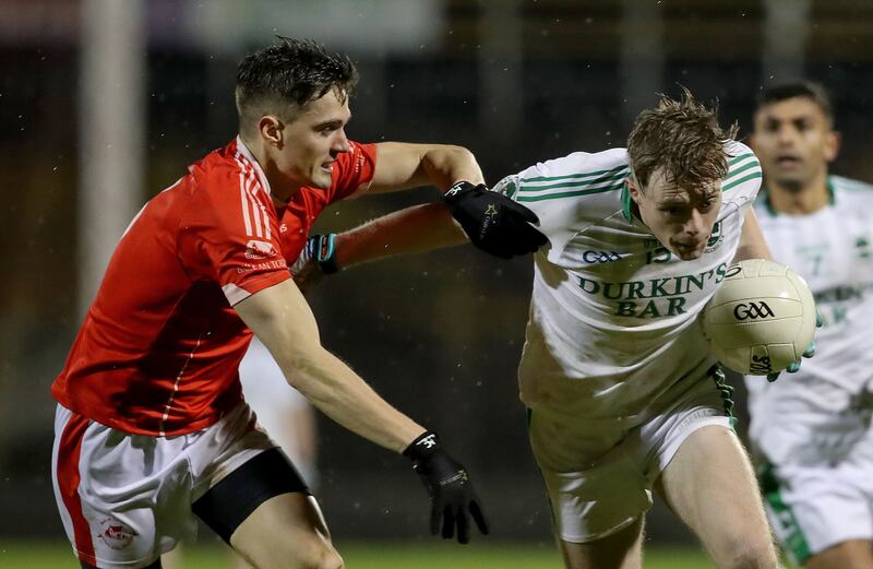 Kuba Callaghan of Ballaghaderreen (right) may be in line for a call from new the new Mayo boss. Photograph: Inpho