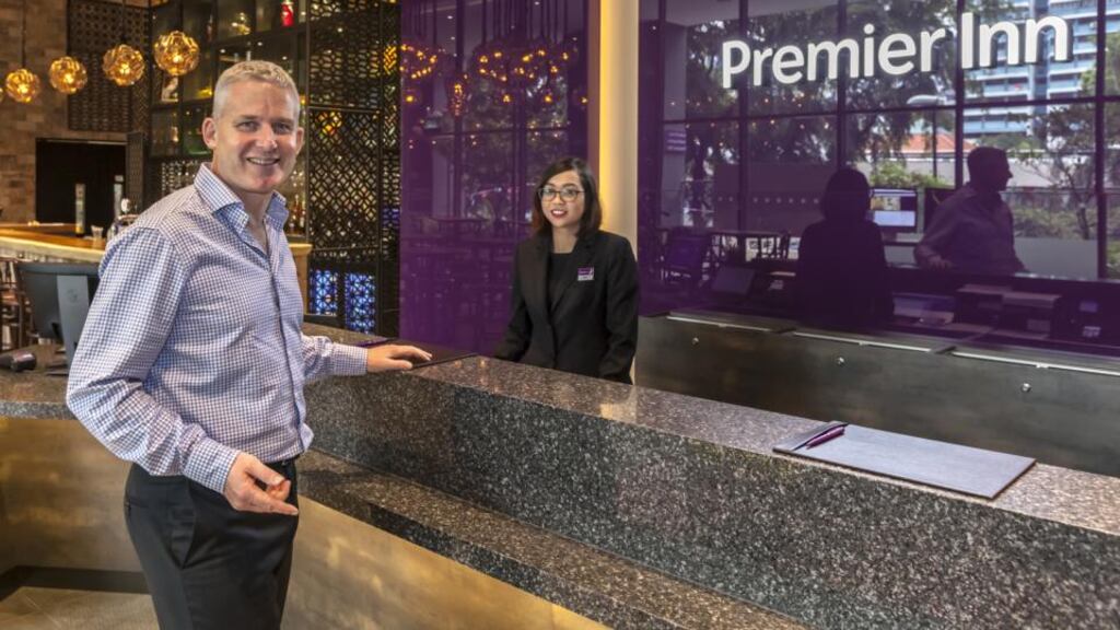 Singapore success: Dubliner Colin MacDonald at his Premier Inn hotel. Photograph: Ma Siyuan