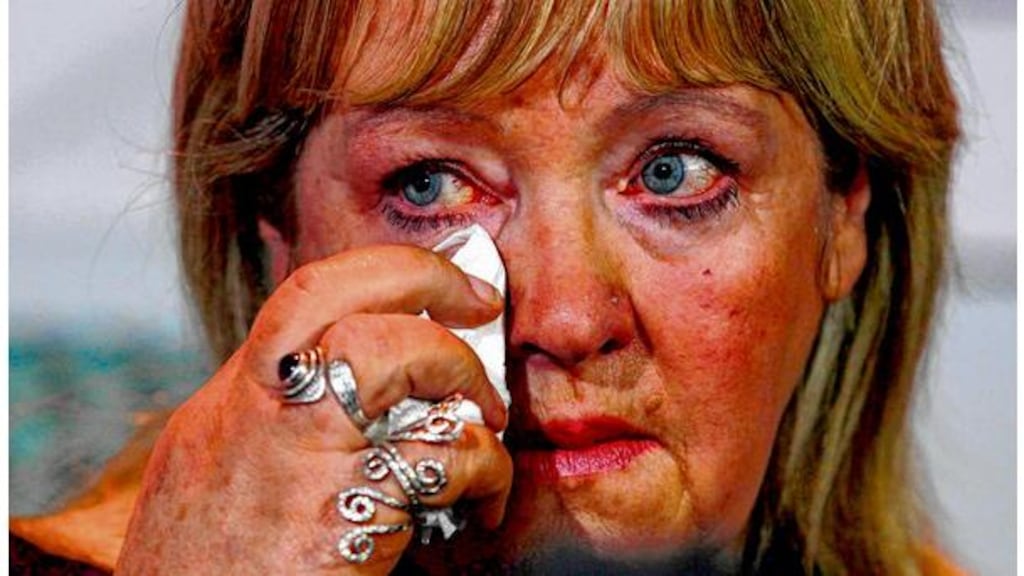 Maureen Sullivan, a member of Magdalene Survivors Together, who was placed in a laundry in New Ross at the age of 12, during a news conference by the group in Dublin yesterday. Photograph: Cathal McNaughton/Reuters