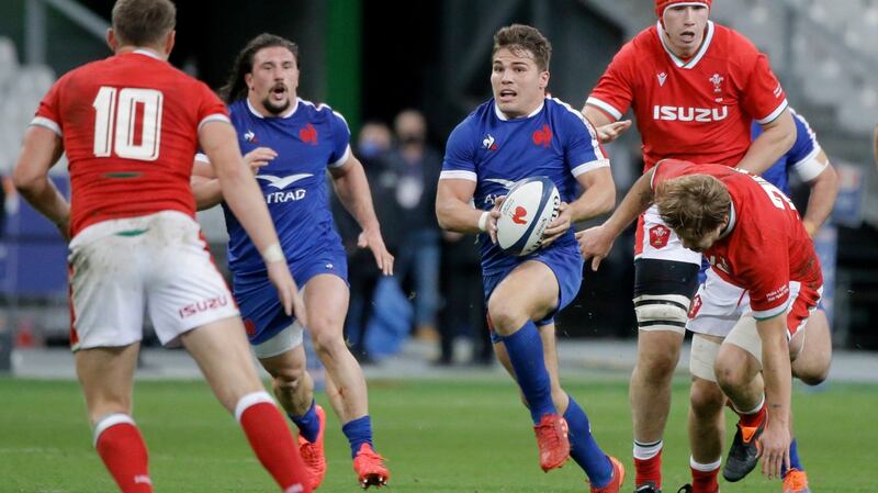 Antoine Dupont shone during France’s win over Wales last weekend. Photograph: Lewis Joly/AP