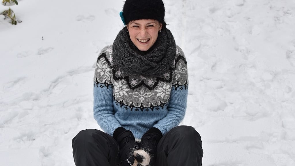 Fionnuala Zinnecker: ‘The snow that falls and falls and falls and sticks and stays and covers your garden and goes up to your knees, that’s the real snow. The exciting snow. That stuff in the mountains isn’t the same at all.’