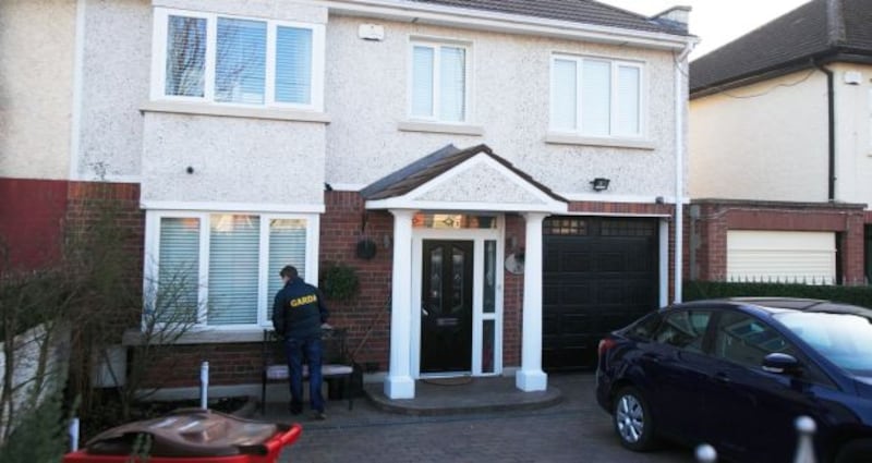 Gardaí at Jonathan Dowdall’s house on the Navan Road in Dublin in 2016. File photograph: Gareth Chaney/Collins
