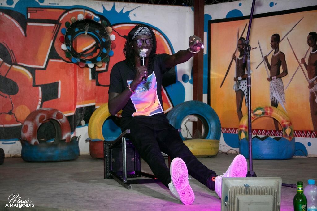South Sudanese comedian Akau Jambo says he would like to present a positive story about South Sudan. Photograph: Mahandis