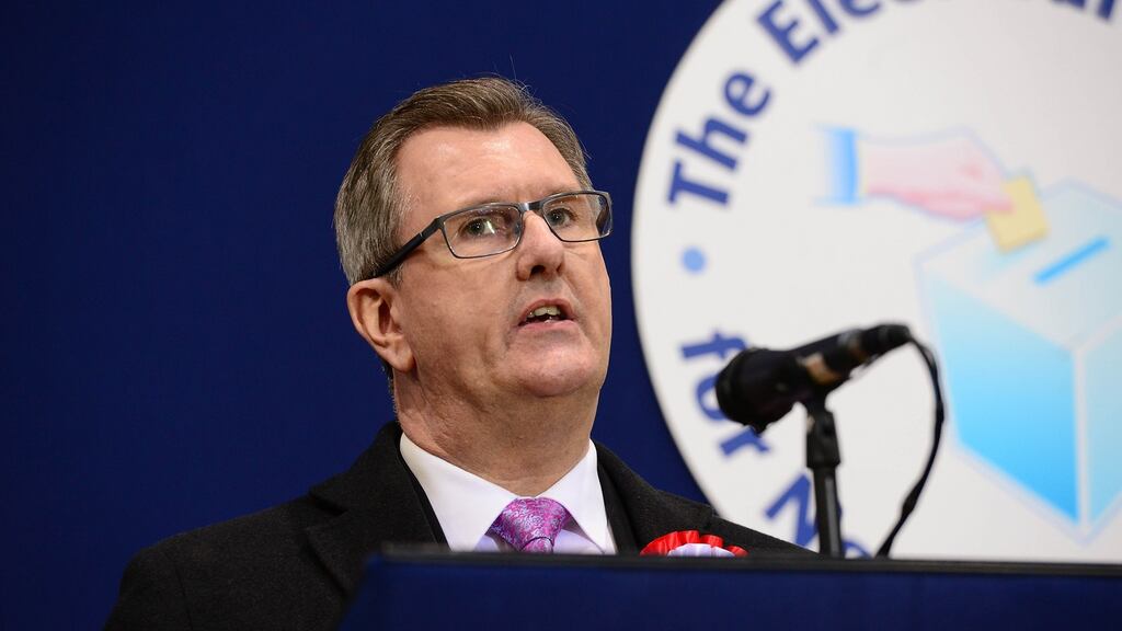 Jeffrey Donaldson: key ask would be “that we get some form of regional variation on the salary threshold to recognise the high dependence of Northern Ireland on the agri-food sector”. File photograph: Pacemaker