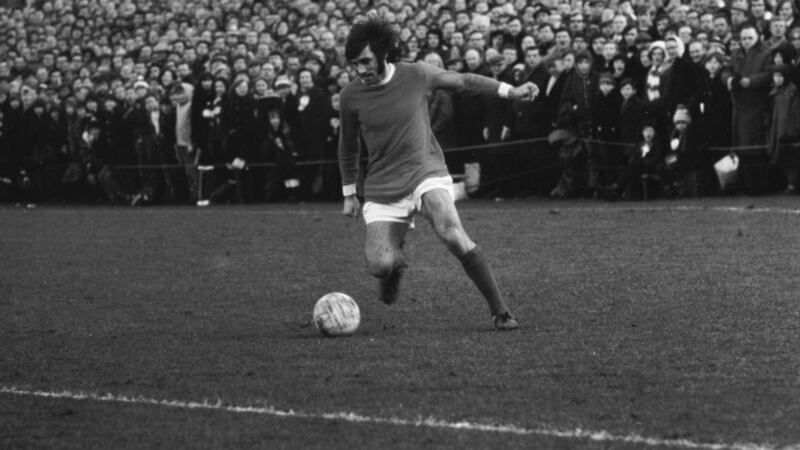 George Best playing for Manchester United in 1970. Photograph: Leonard Burt/Central Press/Getty Images