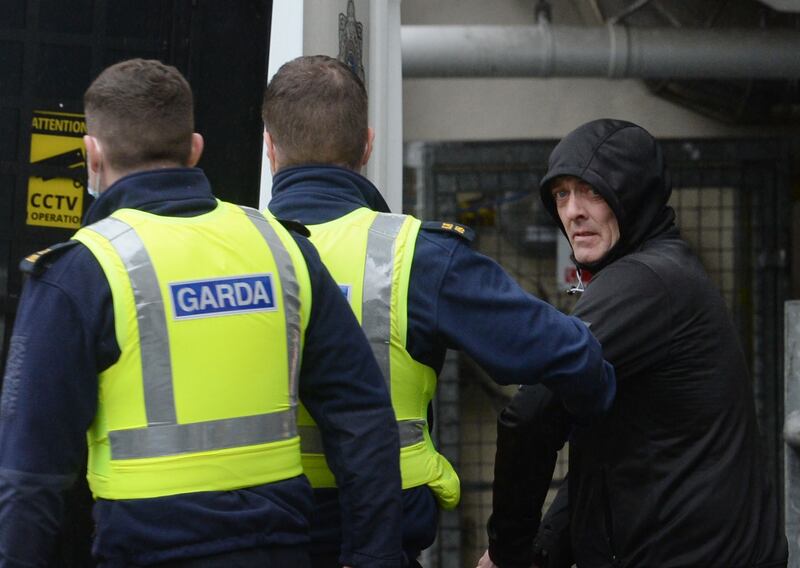 Gerard Rocky Cruise leaving Dundalk court in December 2020 after being charged in relation to the death of Keane Mulready-Woods.
Photograph: Alan Betson