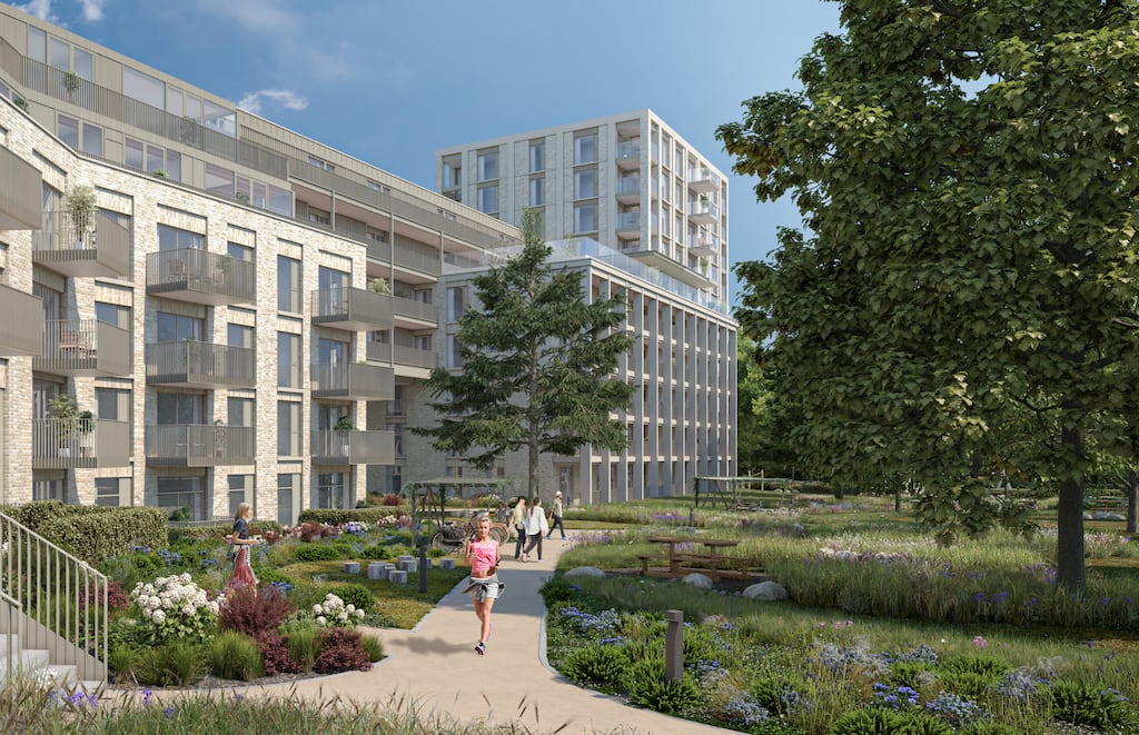 The scheme is to be made up of 87 studios, 227 one-bed units, 296 two-bed and 26 three-bed units across seven apartment blocks.