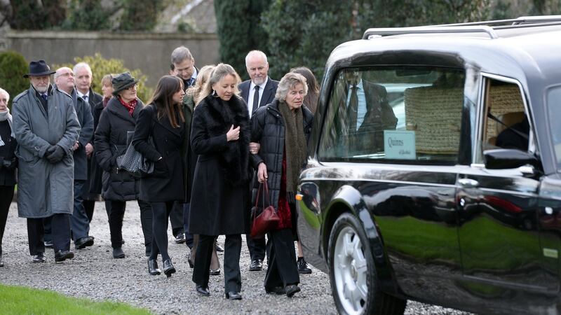 Mourners attend the funeral of Wesley Burrowes at Christ Church in Bray Co Wicklow. Photograph: Eric Luke/The Irish Times