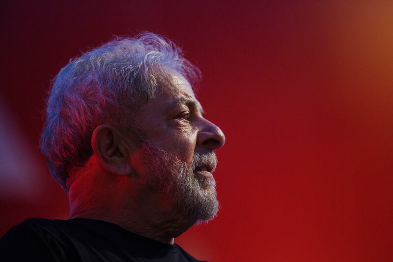 Most opinion surveys favour Lula, who was president from 2003 to 2010, by 10-15 percentage points. Photograph: Lalo de Almeida/The New York Times