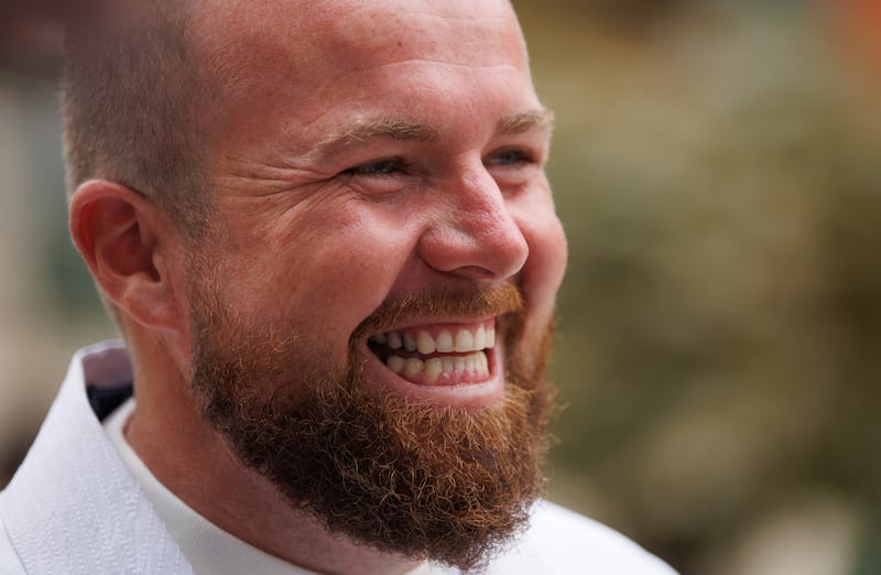 Golfer Shane Lowry before the opening ceremony. Photograph: James Crombie/Inpho