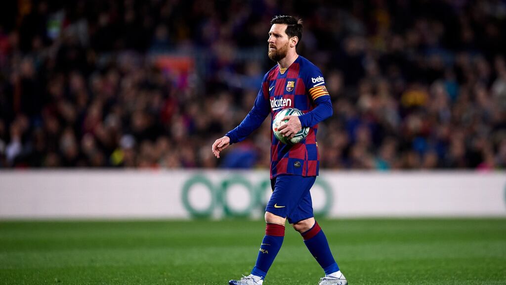 Barcelona’s players have accepted a 70 per cent pay cut. Photograph: Alex Caparros/Getty