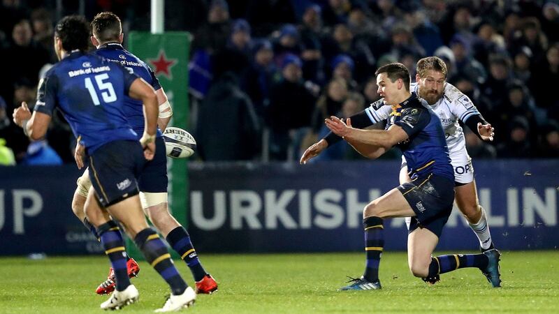 In October Frans Steyn was red carded for a high tackle on Johnny Sexton. The Leinster outhalf completed a HIA and returned to the field within five minutes. Photograph: Dan Sheridan/Inpho