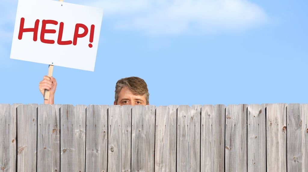 Any part of a structure that overhangs a boundary fence is an encroachment on the adjoining property. Photograph: iStock