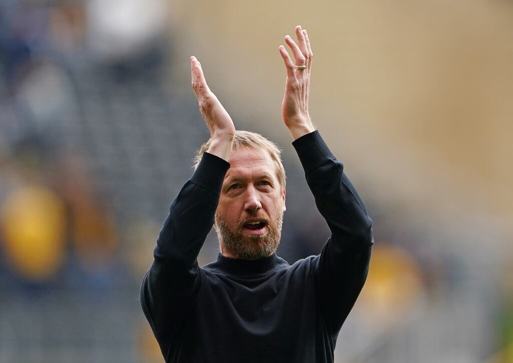 Graham Potter has signed a five-year deal to take over as Chelsea boss. Photograph: Zac Goodwin/PA Wire