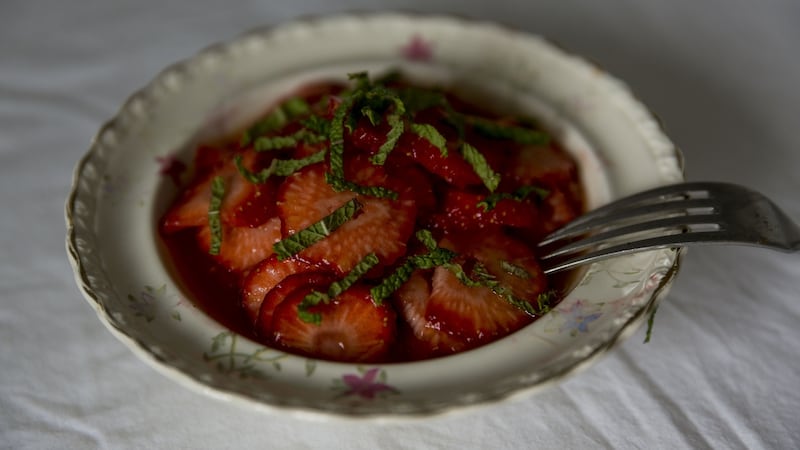 Fraise Escoffier: serve with yoghurt, cream or on its own. Photograph: Emma Jervis