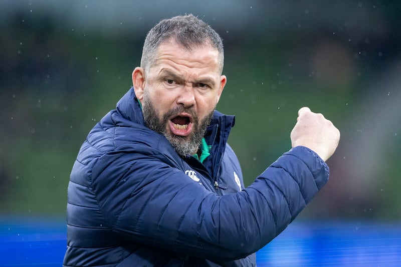 Andy Farrell before the Ireland and Scotland Six Nations match at the Aviva last March. Photograph: Tim Clayton/Corbis via Getty Images