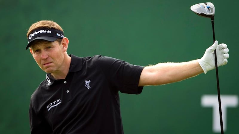 Stephen Gallacher from Scotland became the first player to win back-to-back Dubai Desert Classic s on Sunday. Photograph: Caren Firouz/Reuters