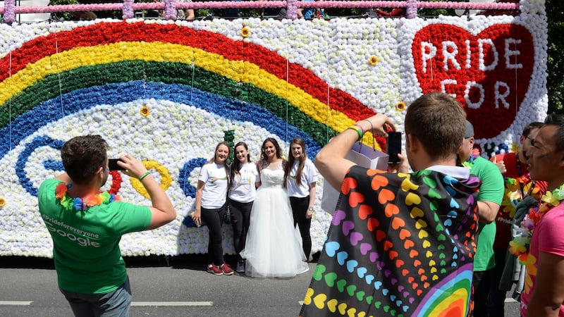The Dublin Pride Parade takes place in Dublin city on June 30th. Photograph: Dara Mac Dónaill / The Irish Times