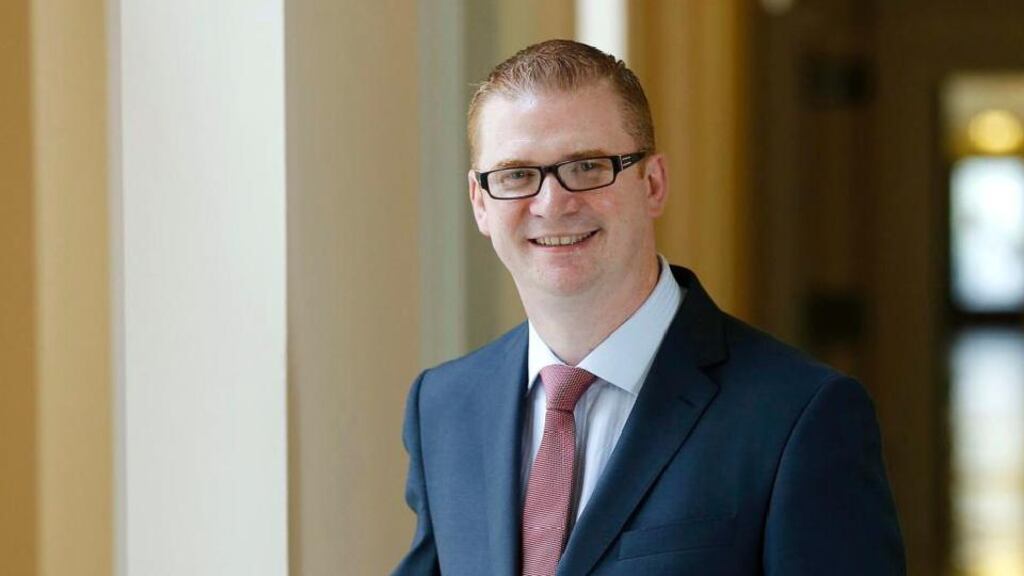 Simon Hamilton: wants to create the first Northern Ireland Investment Fund to inject millions of pounds into communities and create local business opportunities and new jobs.  Photograph: Kelvin Boyes/Press Eye/PA Wire