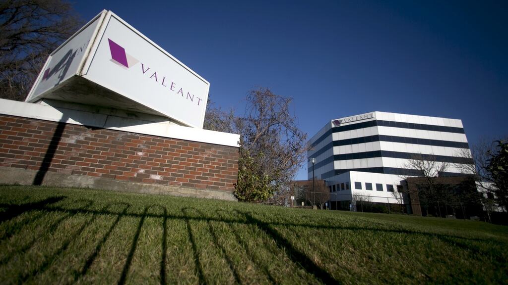The headquarters of Valeant Pharmaceuticals in Laval, Quebec: its shares plunged to half their value on Tuesday. Photograph: Christinne Muschi/ Reuters