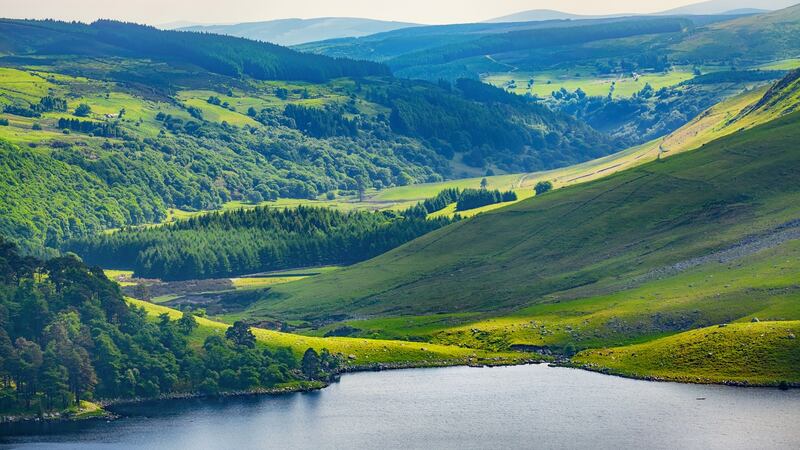 Glendalough in  the Wicklow Mountains: a bus from Dublin costs   €20 return