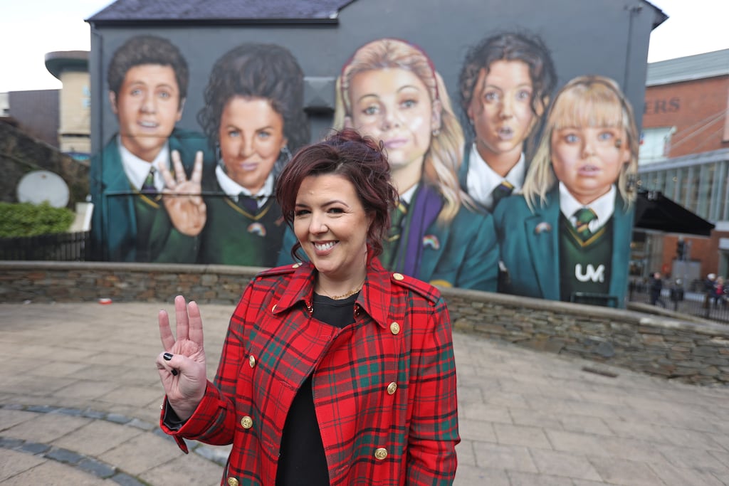 Irish writer Lisa McGee has been honoured for her hit Derry Girls. Photograph: Liam McBurney/PA