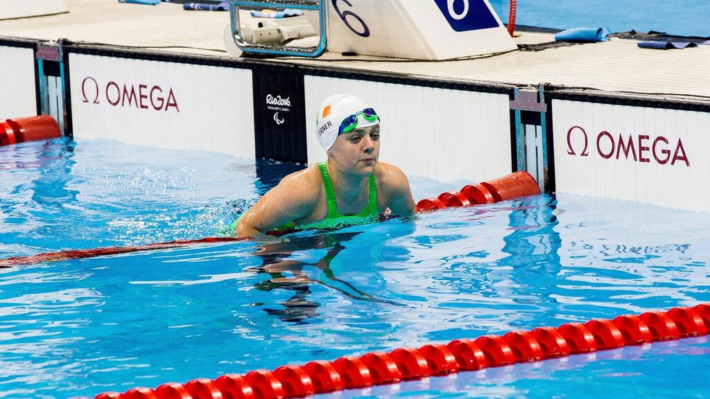 Ireland’s Nicole Turner goes in the final of the Women’s 50 Metre Butterfly - S6 at the Rio Paralympics. Photo: Inpho