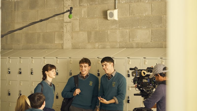 School scenes were filmed in Hartstown Community College in Dublin. Photograph: Enda Bowe
