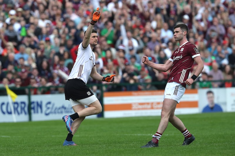 Galway's Connor Gleeson: His kick-outs are generally decent but can be vulnerable to a well-organised high press. Photograph: Bryan Keane/Inpho