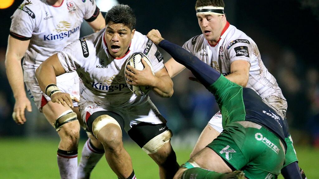 Nick Williams, Ulster’s try scorer in action at the Sportsground. Photograph: Dan Sheridan/Inpho
